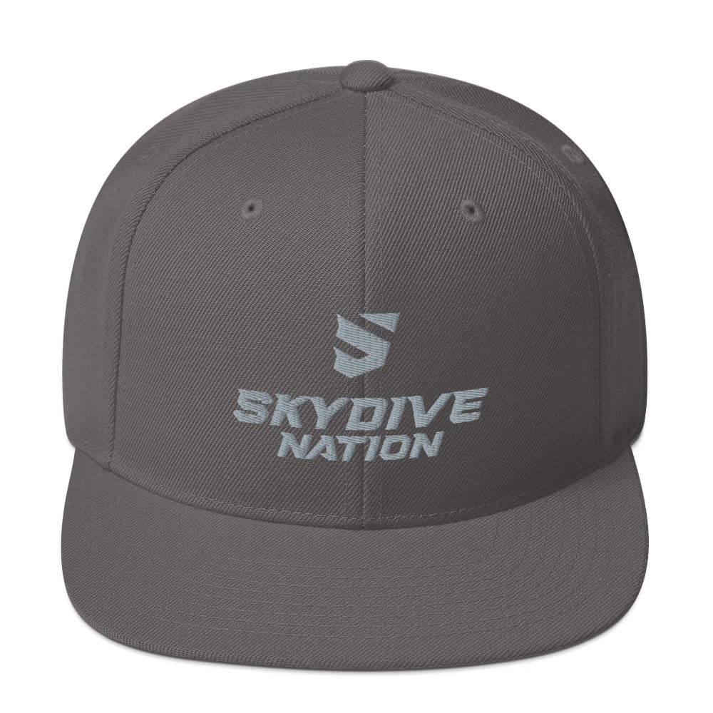 Snapback Hat Grey Embroidery